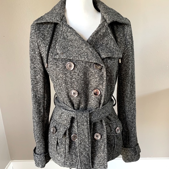BONGO Jackets & Blazers - Bongo gray hooded pea coat M